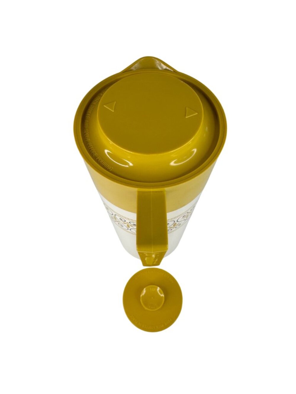 Aladdin Beverage Butler Vacuum Insulated Pitcher Thermos 1-Qt Yellow MCM 70s - Picture 8 of 16